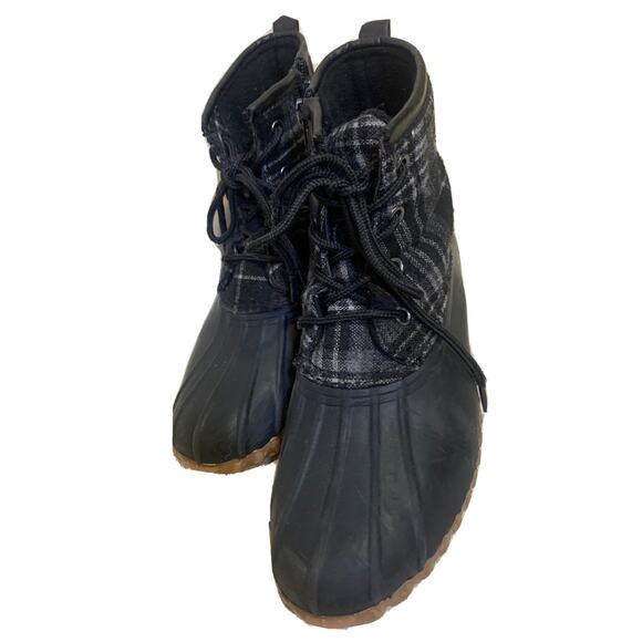 Esprit Duck Boots Women’s Size 6.5 Lace Up Plaid Faux Fur Lining Waterproof Boot - Picture 4 of 12